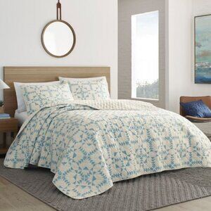Eddie Bauer Arrowhead Blue Cotton Reversible Full/Queen Quilt Set